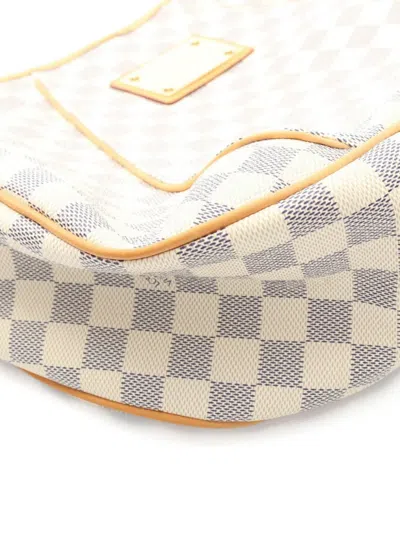 Pre-owned Louis Vuitton 2011 Galliera Pm Damier Azur Shoulder Bag In White