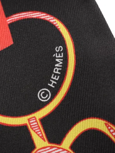 Pre-owned Hermes 2021 Do Re Boucles Ribbon Silk Scarf