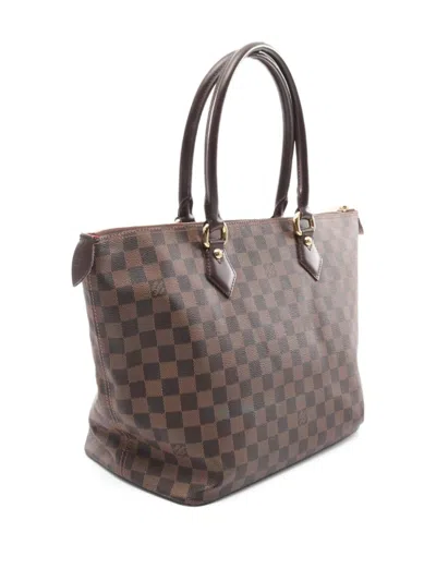 Pre-owned Louis Vuitton 2008 Saleya Mm Handbag In Brown