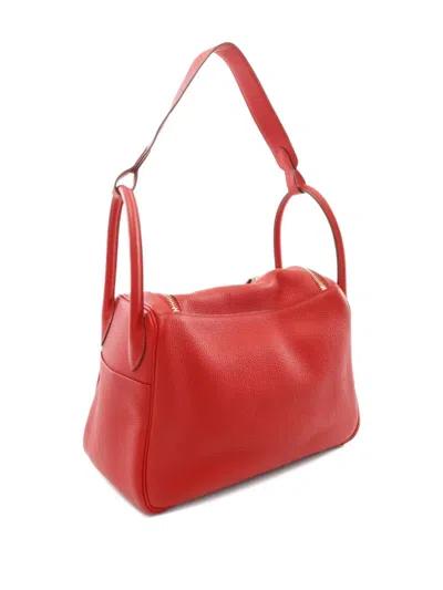 Pre-owned Hermes 2021 Lindy 30 Shoulder Bag In Red