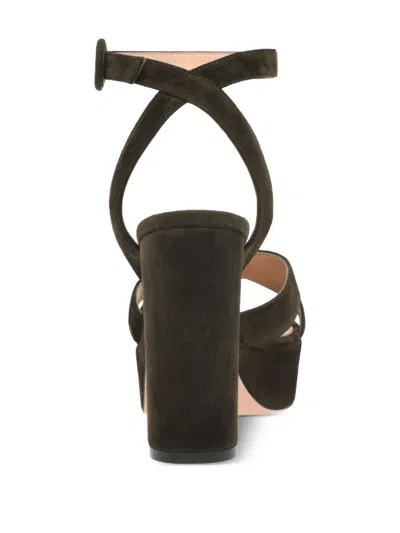 Gianvito Rossi Crossover Platform Sandals In Black