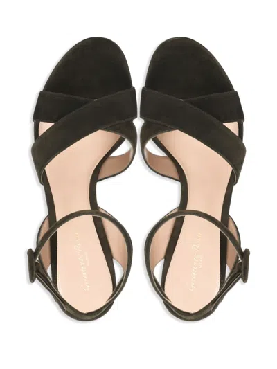 Gianvito Rossi Crossover Platform Sandals In Black
