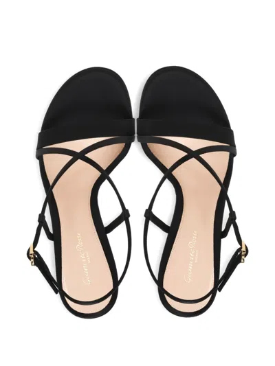 Gianvito Rossi Slingback Cross-strap Sandals In Black