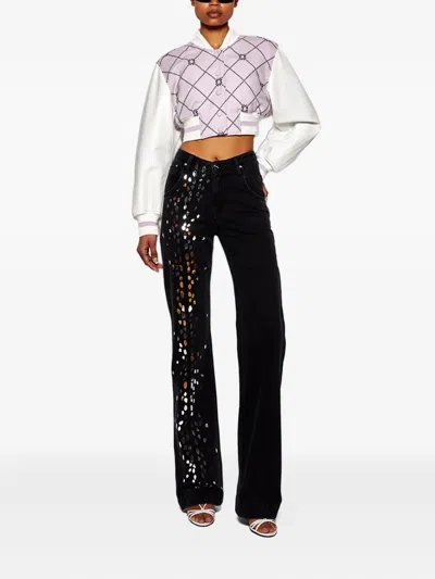 Givenchy Cropped Varsity Jacket In White