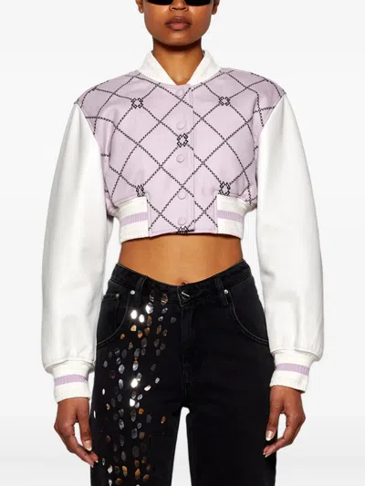 Givenchy Cropped Varsity Jacket In White