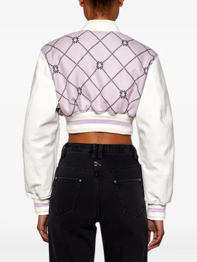 Givenchy Cropped Varsity Jacket In White
