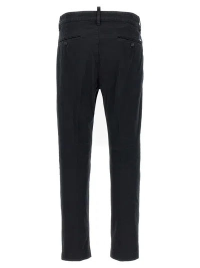 Dsquared2 Chino Pants With Pockets And Loops In Black