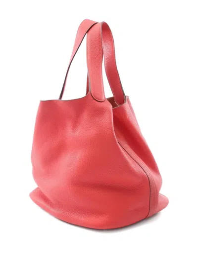 Pre-owned Hermes 2015 Picotin Lock Gm Tote Bag In Red