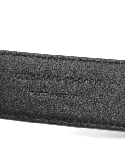 Pre-owned Saint Laurent 2020s Cassandra Leather Belt In Black