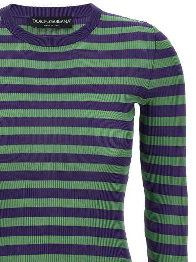 Dolce & Gabbana Striped Viscose Sweater Sweaters And Cardigans Multicolor