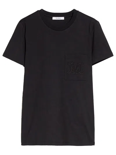 Max Mara Papaia Logo Cotton T-shirt In Animal Print