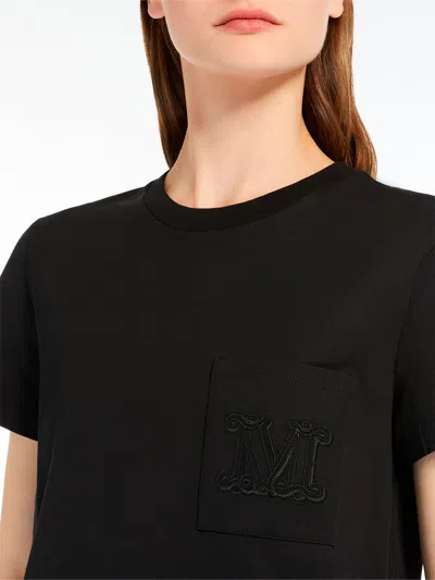 Max Mara Papaia Logo Cotton T-shirt In Animal Print