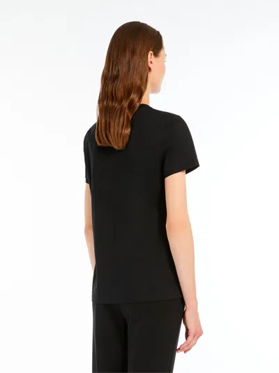 Max Mara Papaia Logo Cotton T-shirt In Animal Print