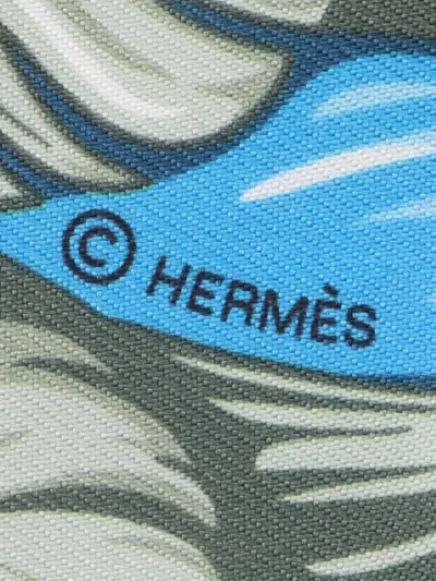 Pre-owned Hermes 2021 Danse Pacifique Silk Ribbon Scarf