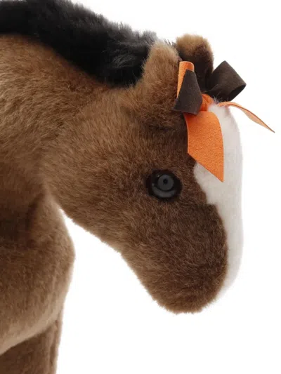 Pre-owned Hermes 2021 Elmy Pm Stuffed Toy In Brown