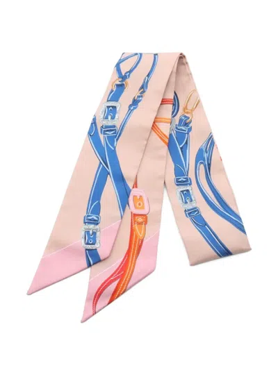 Pre-owned Hermes 2021 Brides De Gala Applique Pique Silk Scarf