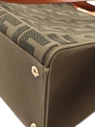 Pre-owned Fendi 2010s Medium Peekaboo Handbag In Green