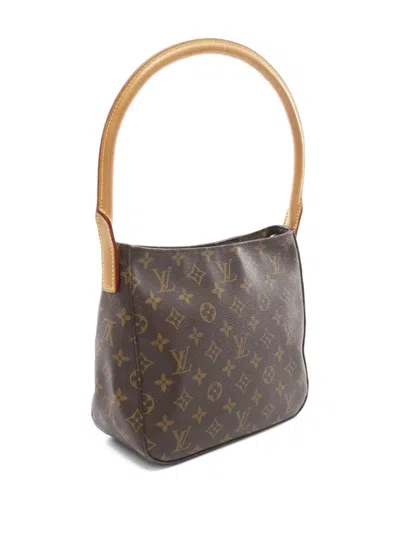 Pre-owned Louis Vuitton 2001 Looping Monogram Shoulder Bag In Brown