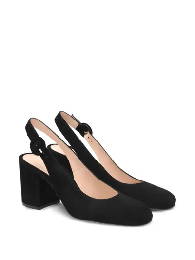 Gianvito Rossi Slingback Block-heel Pumps In Black