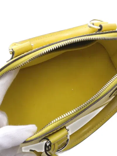 Pre-owned Louis Vuitton 2014 Alma Bb Handbag In Yellow