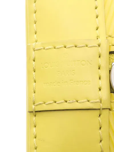 Pre-owned Louis Vuitton 2014 Alma Bb Handbag In Yellow