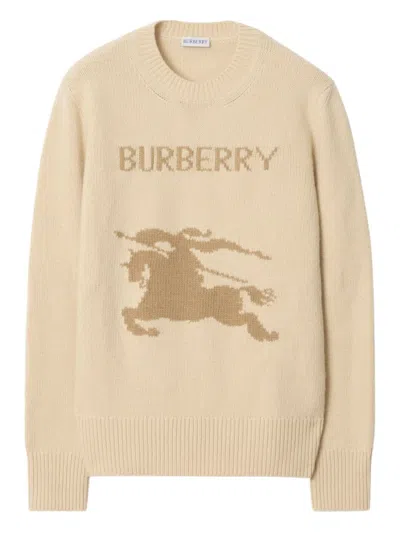 Burberry Ekd Wool Cashmere Sweater In Nude