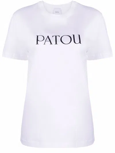 Patou White Logo-print T-shirt In White