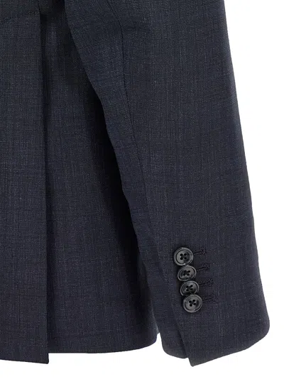 Tagliatore 'vesuvio' Single Breasted Suit With Notched Lapel In Black