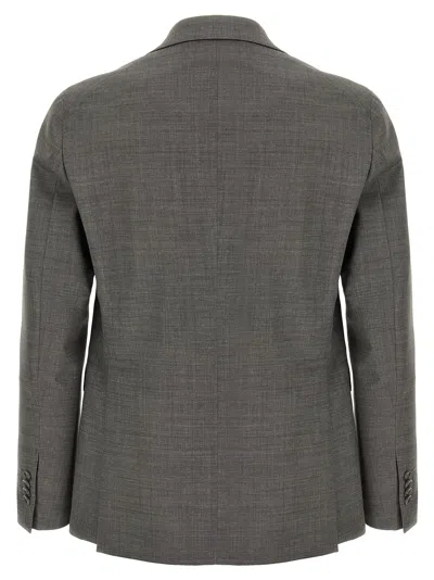 Tagliatore Plain Weave Tailored Suit In Gray
