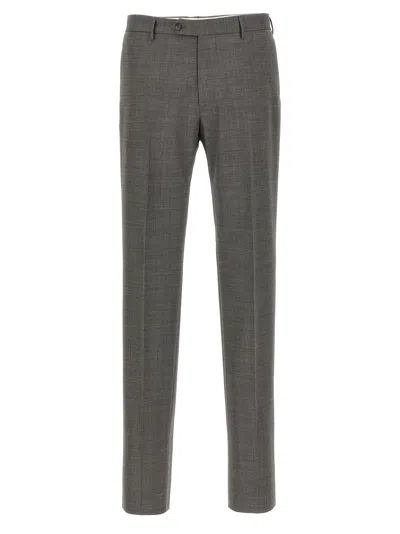 Tagliatore Plain Weave Tailored Suit In Gray
