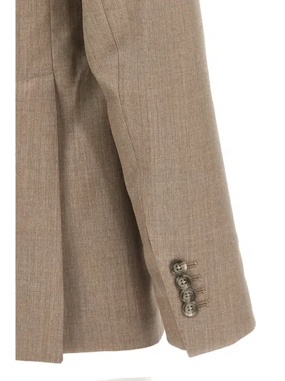 Tagliatore 'vesuvio' Suit With Notch Lapel In Brown