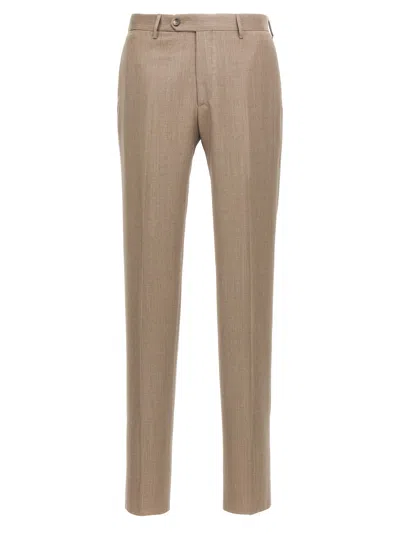 Tagliatore 'vesuvio' Suit With Notch Lapel In Brown