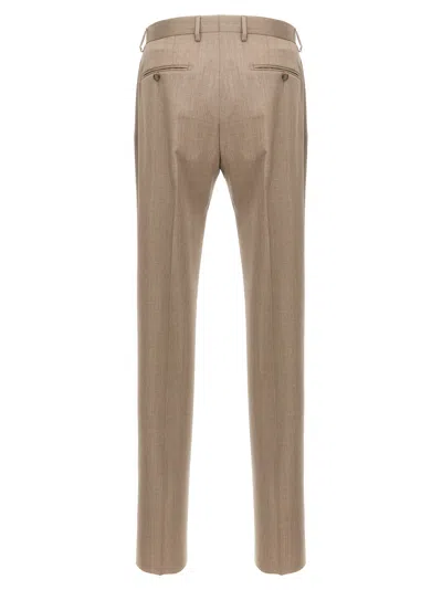 Tagliatore 'vesuvio' Suit With Notch Lapel In Brown