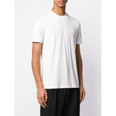 Giorgio Armani Men Stretch Viscose Jersey Crew Neck T-shirt In White