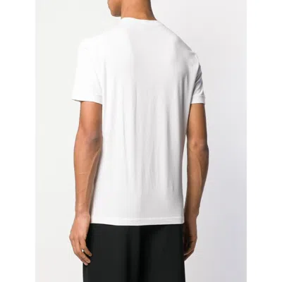 Giorgio Armani Men Stretch Viscose Jersey Crew Neck T-shirt In White