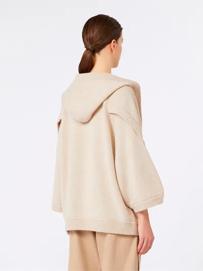Max Mara Wool And Cashmere Cardigan Knitwear Beige