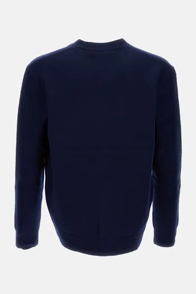 Apc A.p.c. Navy Blue Wool Cardigan In Blue