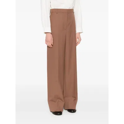 Stella Mccartney Wool Pants In Brown