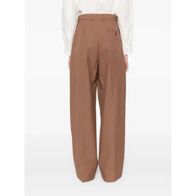 Stella Mccartney Wool Pants In Brown