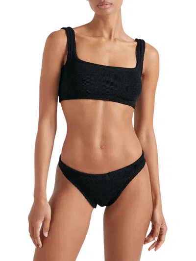 Hunza G Xandra Bikini Stretchy High-cut Swimsuit In Black