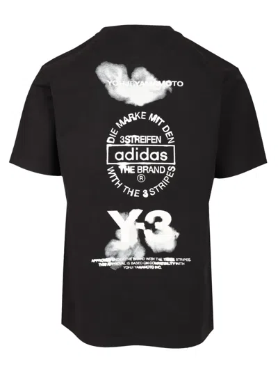 Y-3 Graphic Short Sleeve Tee T-shirt Black In Black