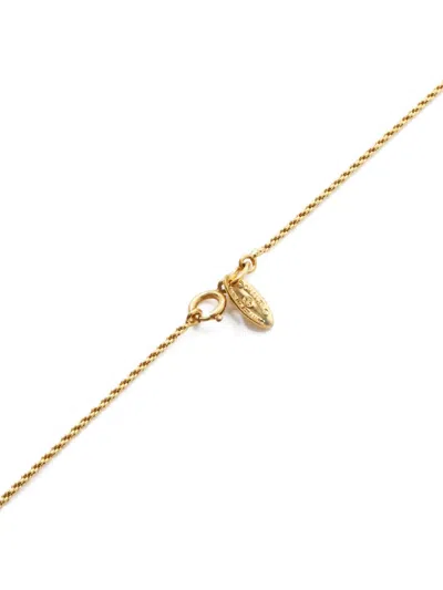 Pre-owned Chanel 1980-1990s Cc Mark Round Necklace In Gold