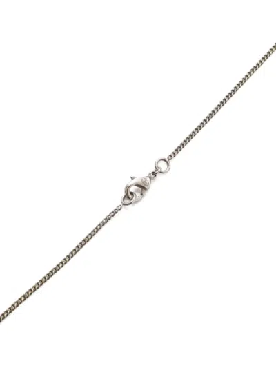 Pre-owned Chanel 2010 Cc Mark Necklace In Silver