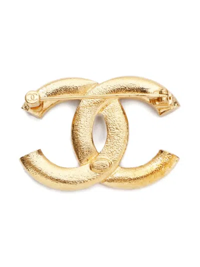 Pre-owned Chanel 2022 Cc Mark Brooch