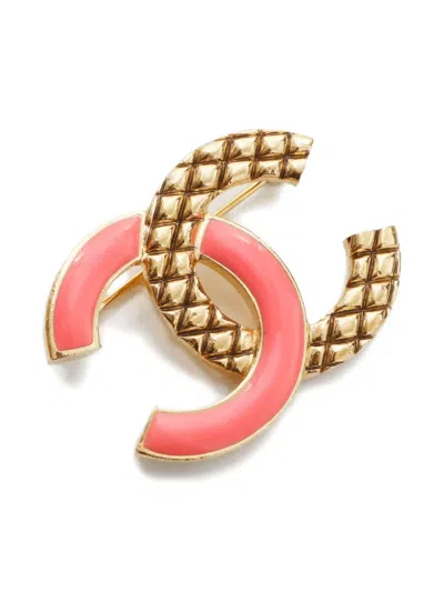 Pre-owned Chanel 2022 Cc Mark Brooch
