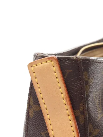 Pre-owned Louis Vuitton 2002 Looping Gm Monogram Shoulder Bag In Brown