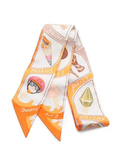 Pre-owned Hermes 2021 Funny Ice Cream Silk Scarf