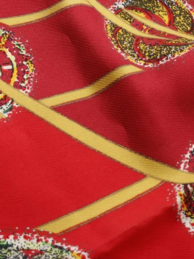 Pre-owned Hermes 2010s Carres 90 Les Feux De L'espace Silk Scarf