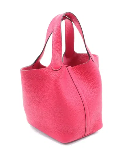 Pre-owned Hermes 2022 Picotin Lock Pm Handbag In Pink