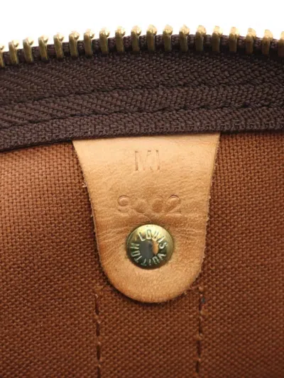 Pre-owned Louis Vuitton 2002 Keepall 60 Monogram Travel Bag In Brown